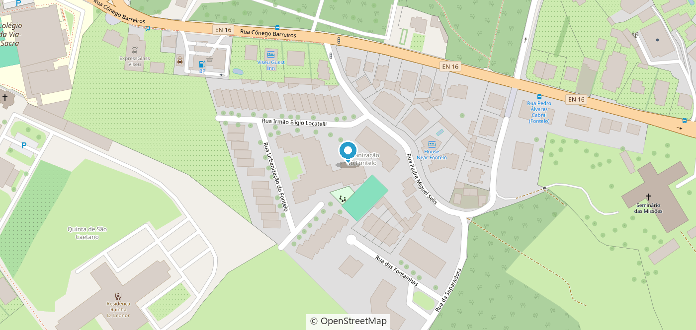 Mapa da localização da Clínica Fysio — Urbanização do Fontelo, Lote 41b, Loja 11, 3500-035 Viseu